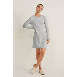 C&A Basic-Strickkleid, Grau, Größe: XL Weiblich