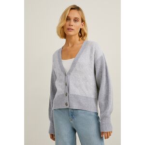 C&A Premium C&A Kaschmir-Strickjacke, Grau, Größe: L Weiblich