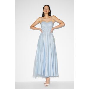C&A CLOCKHOUSE-Fit & Flare Kleid-glänzend-festlich, Blau, Größe: 44 Weiblich
