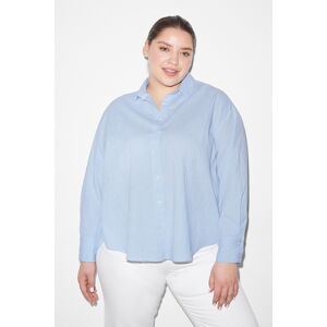 C&A CLOCKHOUSE-Bluse-kariert, Weiss, Größe: 46 Weiblich