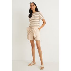 C&A Shorts-High Waist, Beige, Größe: 34 Weiblich