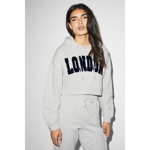 C&A CLOCKHOUSE-Crop Hoodie, Grau, Größe: XL Female