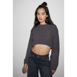 C&A CLOCKHOUSE-Crop Pullover, Grau, Größe: S Weiblich