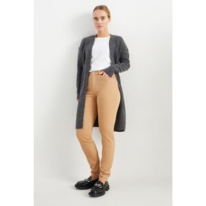 C&A Stoffhose-High Waist-Slim Fit, Beige, Größe: 38 Weiblich