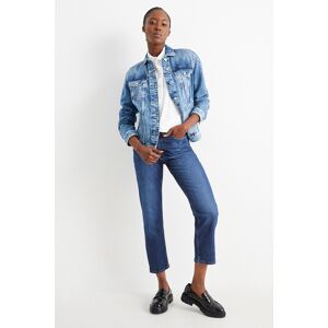 C&A Straight Jeans-High Waist, Blau, Größe: 40 Weiblich
