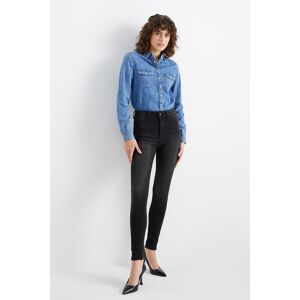 C&A Skinny Jeans-High Waist-LYCRA®, Grau, Größe: 36 Kurz Weiblich