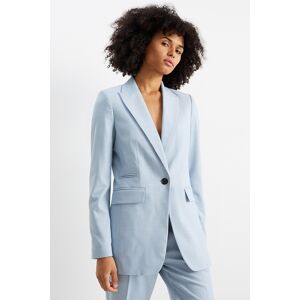 C&A Business-Longblazer-Regular Fit-Stretch-Mix & Match, Blau, Größe: 48 Weiblich