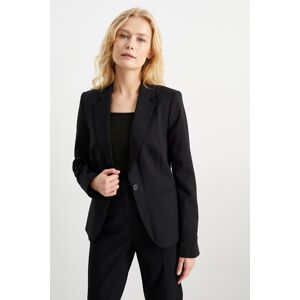C&A Business-Blazer-tailliert, Schwarz, Größe: 48 Weiblich