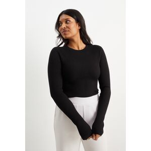 C&A Basic-Pullover, Schwarz, Größe: XL Weiblich