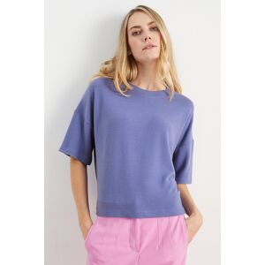 C&A Strickpullover-kurzarm, Lila, Größe: M Female