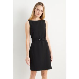 C&A Business-Etuikleid mit Gürtel-Stretch-Mix & Match, Schwarz, Größe: 48 Weiblich