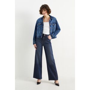 C&A Wide Leg Jeans-High Waist, Blau, Größe: 42 Weiblich
