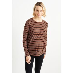 C&A Mama C&A Still-Langarmshirt-gestreift, Braun, Größe: XL Female