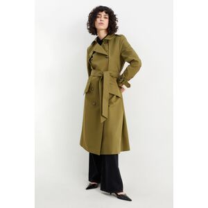 C&A Trenchcoat-gefüttert, Grün, Größe: 38 Weiblich