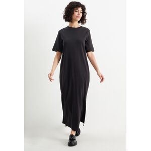 C&A Basic-T-Shirt-Kleid, Schwarz, Größe: M Weiblich