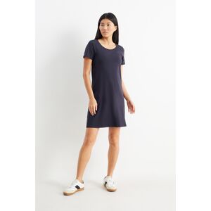 C&A Basic-T-Shirt-Kleid, Blau, Größe: XS Weiblich