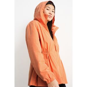 C&A Jacke mit Kapuze-gefüttert-wasserabweisend-faltbar, Orange, Größe: 42 Weiblich