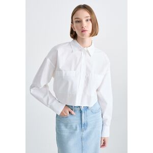 C&A CLOCKHOUSE-Crop Bluse, Weiss, Größe: 38 Weiblich