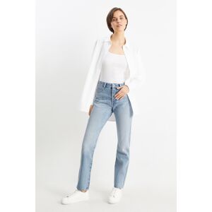 C&A Straight Jeans-Mid Waist, Blau, Größe: 48 Weiblich
