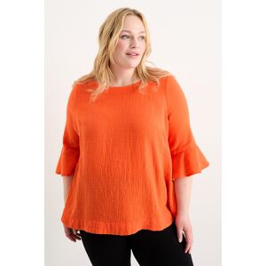 C&A Musselin-Bluse, Orange, Größe: 48 Weiblich