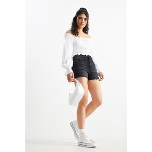 C&A CLOCKHOUSE-Crop Bluse, Weiss, Größe: 40 Weiblich