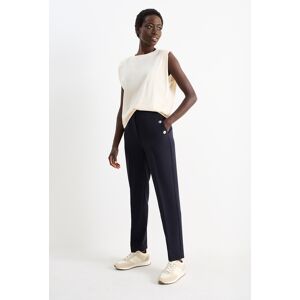 C&A Stoffhose-High Waist-Tapered Fit, Blau, Größe: 36 Weiblich