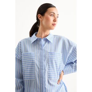 C&A Bluse-gestreift, Blau, Größe: 48 Weiblich