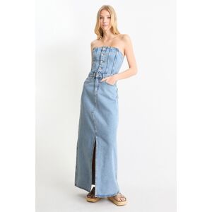 C&A CLOCKHOUSE-Jeans-Bandeau-Kleid, Blau, Größe: 34 Weiblich