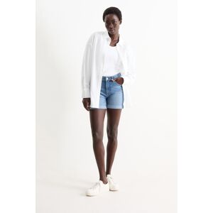 C&A Jeans-Shorts-Mid Waist-LYCRA®, Blau, Größe: 40 Weiblich
