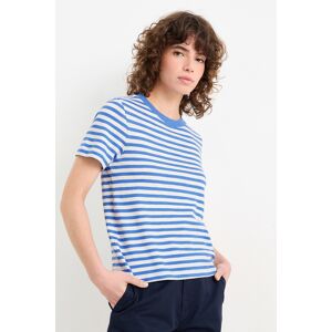 C&A T-Shirt-gestreift, Blau, Größe: S Weiblich