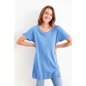 C&A Basic-T-Shirt, Blau, Größe: 2XL Weiblich