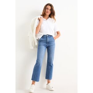 C&A Flared Jeans-High Waist, Blau, Größe: 40 Weiblich