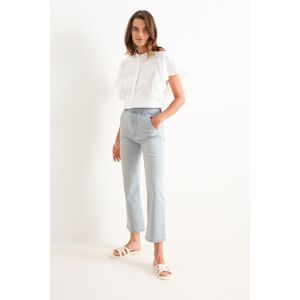 C&A Flared Jeans-High Waist, Blau, Größe: 44 Weiblich