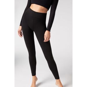 Calzedonia Leggings aus Baumwolle Frau Schwarz Größe L