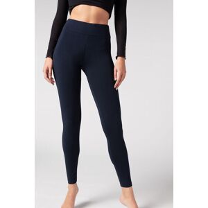 Calzedonia Leggings aus Baumwolle Frau Blau Größe XL