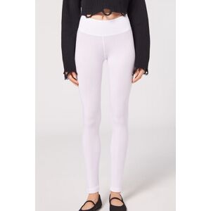 Calzedonia Leggings aus Supima-Baumwolle Frau Weiß Größe M