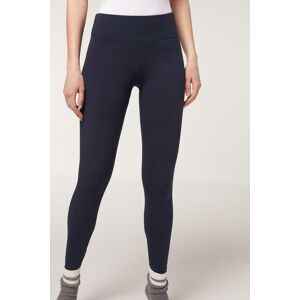 Calzedonia Leggings aus Supima-Baumwolle Frau Blau Größe S