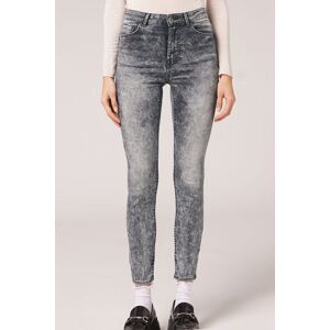 Calzedonia Skinny Push-up-Jeans aus Soft-Touch-Gewebe mit hohem Bund Frau Grau Größe XS