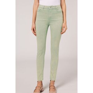Calzedonia Skinny Push-up-Jeans aus Soft-Touch-Gewebe mit hohem Bund Frau Grun Größe XL