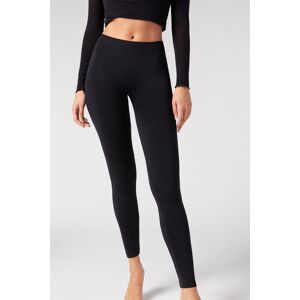 Calzedonia Ultra blickdichte Leggings aus Mikrofaser Frau Schwarz Größe M/L