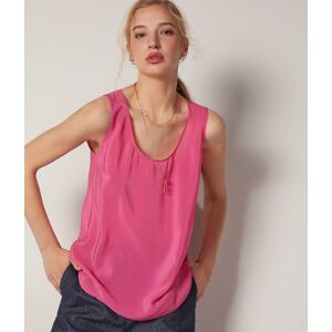 Falconeri Tanktop mit weitem Ausschnitt aus Seide Frau Fuchsia Größe M