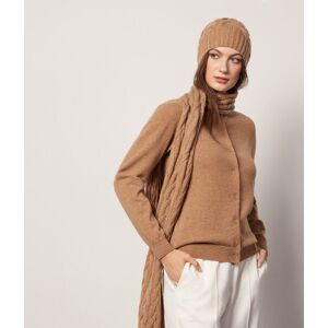 Falconeri Strickjacke mit Rundhalsausschnitt aus Kaschmir Ultrasoft Frau Rumfarben Größe XS