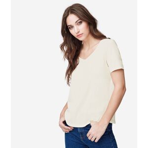 Falconeri T-Shirt Mit V-Ausschnitt Aus Baumwolle Frau Buttergelb Größe S