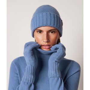 Falconeri Handschuhe aus Kaschmir Ultrasoft Frau Horizontblau Größe M/L