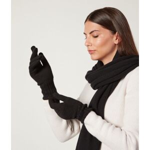Falconeri Handschuhe aus Kaschmir Ultrasoft Frau Schwarz Größe M/L