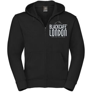 Black-Cafe London Classic Zip Hoodie M Schwarz Weiss