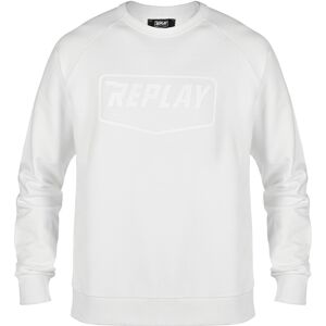 Replay Logo Sweater 2XL Weiss