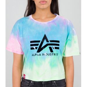 Alpha Industries Big A Batik Damen T-Shirt XS Grün Blau Lila