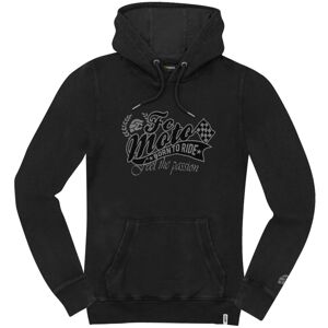 FC-Moto Crew Damen Hoodie L Schwarz Grau