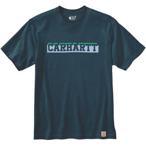 Carhartt Relaxed Fit Heavyweight Logo Graphic T-Shirt L Blau